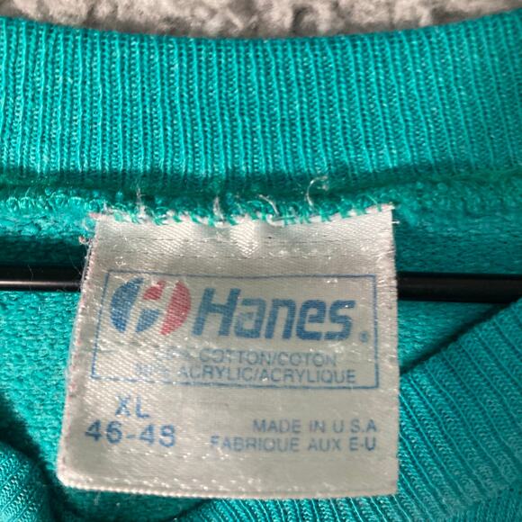 Vintage Makin’ Tracks Killington Sweatshirt XL Hanes Teal Ski Graphic USA Made - Picture 8 of 10